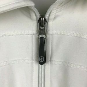 LULULEMON WHITE FULL ZIP UP ATHLETIC YOGA RUNNING